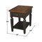 International Concepts Rectangle Vista End Table, 18 in W, 24 in L, 24 in H, Wood, Hickory/Washed Coal OT45-15E - alternate 4